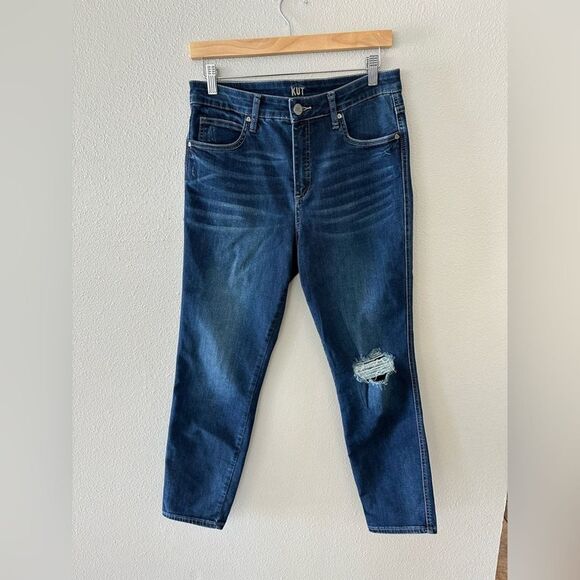 Kut From The Kloth Fab Ab High Rise Cigarette Leg Jeans Size 8 - Picture 1 of 6